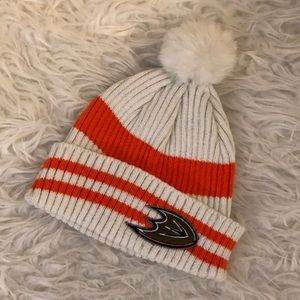 Ducks Hockey Pompom Beanie